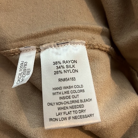 Calvin Klein sleeveless top gold sequin sweater back Sz L - Picture 7 of 7